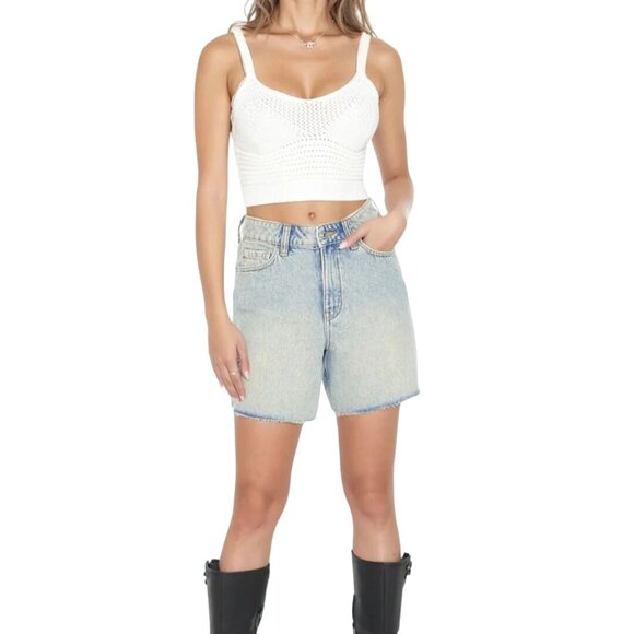 Forever 21 Crochet Sweater Knit Cami White Size S - Picture 1 of 7